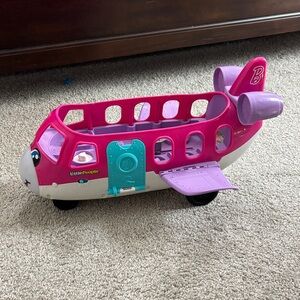 Fisher-Price Little People Bright Pink and Purple Play Airplane with Teal Door